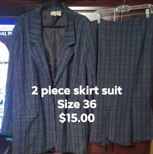 Two piece skirt suit